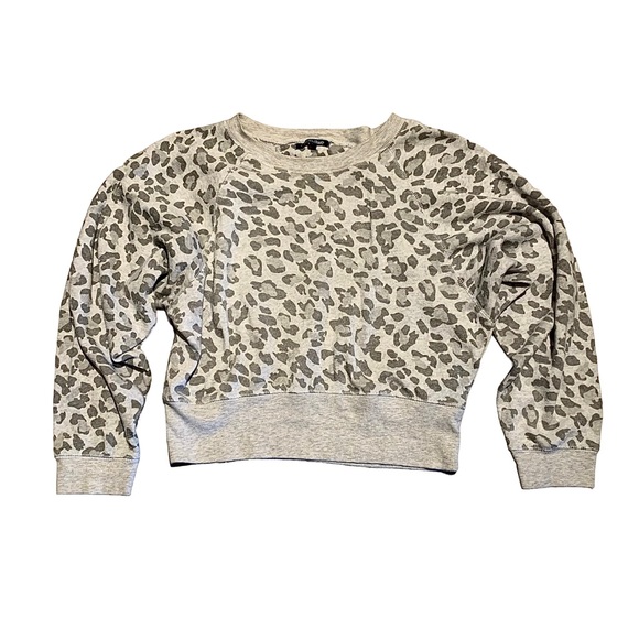 Ocean Drive leopard print light crop sweatshirt - Picture 1 of 4